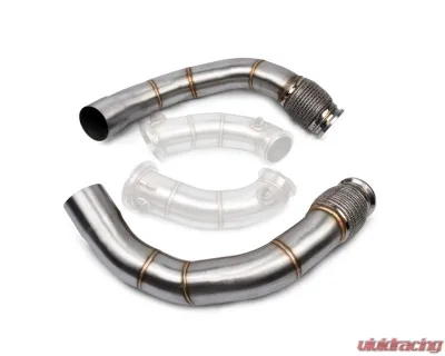 VRSF Brushed Finish Secondary Race Downpipes BMW M5 | M8 S63R 2018-2024 - 10152060