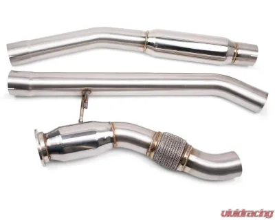 VRSF Down Pipe & Mid Pipe Combo Upgrade w/ High Flow Catted Downpipe BMW E70/E71 X5 | X6 2008-2013 - 10702041