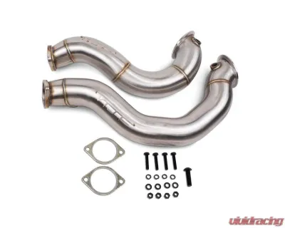 VRSF 3" Brushed Finish Cast Stainless Steel Track Limited Racing Downpipes BMW 335i  | 135i | 1M N54 V2 2007-2013 - 10902010