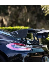 NR Auto GT4 Clubsport Style Carbon Fiber Wing Porsche 981 | 718 Cayman | Boxster 2013-2023                                     - 71802-CFB - Image 11