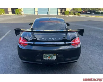 NR Auto GT4 Clubsport Style Carbon Fiber Wing Porsche 981 | 718 Cayman | Boxster 2013-2023 - 71802-CFB