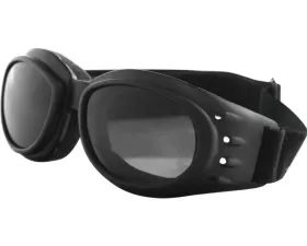 Bobster Cruiser II Sunglasses Black w/ Amber,Clear,Smoke Lenses