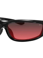 Bobster Charger Sunglasses Black w/ Rose Lens                                     - ECHA001R - Image 2