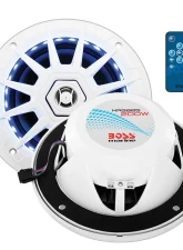 Boss Audio 6.5" White 2 Way Marine Speaker Pair Multi Color Illumination Wireless Remote                                     - MRGB65 - Image 3