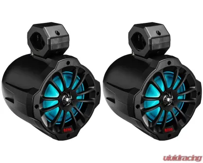 Boss Audio 6.5" X 2" 750 Watts Max 2-Way Amplified Marine Grade Roll Cage Waketower Speaker Pods - B62RGB