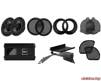 Boss Audio Front Audio Kit Harley Davidson FLHR Road King 98-21 - BHD3F