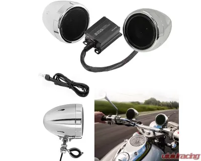 Boss Audio 600 Watts Max Power All-Terrain Chrome Bluetooth Speaker & Amplifier System - MC420B