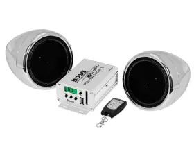Boss Audio 600 Watts Max Chrome Bluetooth Power All-Terrain Speaker And Amplifier System