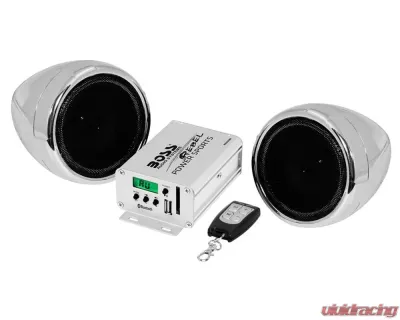 Boss Audio 600 Watts Max Chrome Bluetooth Power All-Terrain Speaker And Amplifier System - MC520B