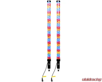 Boss Audio System 1 Pair Bluetooth 2" Fat | 36in LED RGB Whip - XP3PF