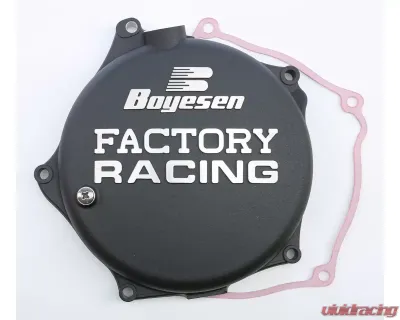 Boyesen Factory Racing Clutch Cover Black Kawasaki KX250F | Suzuki RM-Z250 2004-2008 - CC-17B