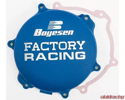 Boyesen Factory Racing Clutch Cover Blue Yamaha YZ125 2005-2019 - CC-33L