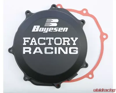 Boyesen Factory Racing Clutch Cover Black Yamaha YZ450FX | YZ450F | WR450F 2010-2020 - CC-38CB