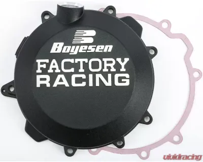 Boyesen Factory Racing Clutch Cover Black CC-42CB - CC-42CB