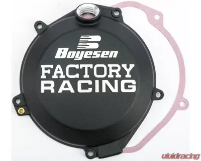 Boyesen Factory Racing Clutch Cover Black Husqvarna/KTM CC-44CB - CC-44CB