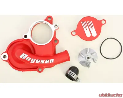 Boyesen Waterpump Cover & Impeller Kit Red Suzuki RMX450Z | RM-Z450 2008-2019 - WPK-26AR