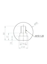 ARC Titanium Shift Knob M10x1.25 Nissan Silvia | Skyline | Mitsubishi Lancer | Mazda RX-7 | Roadster                                     - 19002-AA029 - Image 3