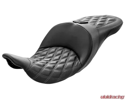 Danny Gray 2-Up Tall TourIST Leather Seat Harley Davidson 2010-2018 - FA-DGE-0325DIA