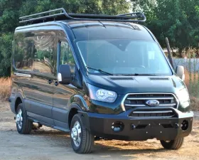 Aluminess Front Bumper with Bull Bar Ford Transit 2020+