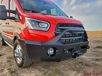 Aluminess Front Bumper with Bull Bar Ford Transit 2020+ - 210546