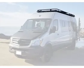 Aluminess 3/4 in. Pipe Penthouse Low Profile Go Power Solar Half Perforated Floor Weekender Open Front Roof Rack Dodge | Mercedes-Benz Sprinter 2007+