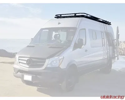 Aluminess 3/4 in. Pipe Penthouse Low Profile Go Power Solar Half Perforated Floor Weekender Open Front Roof Rack Dodge | Mercedes-Benz Sprinter 2007+ - 210431.1