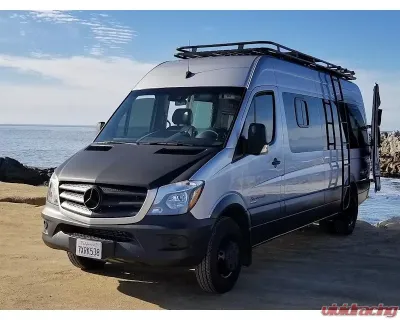 Aluminess 3/4 in. Pipe Penthouse Low Profile Go Power Solar Half Perforated Floor Weekender Open Front Roof Rack Dodge | Mercedes-Benz Sprinter 2007+ - 210431.1
