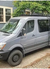 Aluminess 3/4 in. Pipe Penthouse Low Profile Go Power Solar Half Perforated Floor Weekender Open Front Roof Rack Dodge | Mercedes-Benz Sprinter 2007+                                     - 210431.1 - Image 6