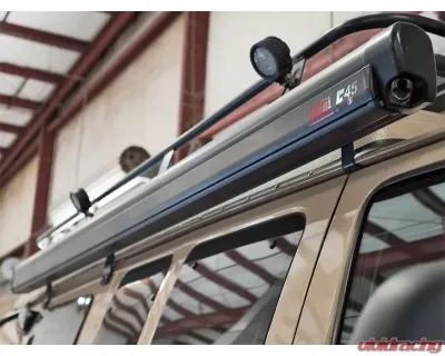 Aluminess 13' Black with Grey Fabric Fiamma F45S Roof Rack Awning - 400540.8