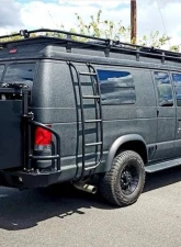 Aluminess Rear Bumper with Brush Guards and Swing Arms for Ford E-Series 1992-2014                                     - 210005.6 - Image 2