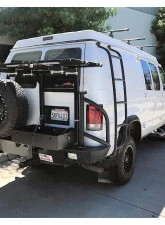 Aluminess Rear Bumper with Brush Guards and Swing Arms for Ford E-Series 1992-2014                                     - 210005.6 - Image 5