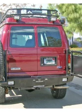 Aluminess Rear Bumper with Brush Guards and Swing Arms for Ford E-Series 1992-2014                                     - 210005.6 - Image 7