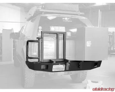 Aluminess Rear Bumper with Brush Guards and Swing Arms for Ford Excursion 1999-2005 - 210043.3