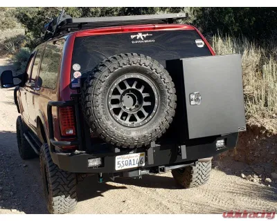 Aluminess Rear Bumper with Brush Guards and Swing Arms for Ford Excursion 1999-2005 - 210043.3