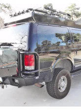 Aluminess Rear Bumper with Brush Guards and Swing Arms for Ford Excursion 1999-2005                                     - 210043.3 - Image 6