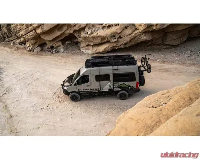 Aluminess 170" EXT Explorer Roof Rack with ARC Onx Light Mount for 2019+ Mercedes Sprinter - 210703.1