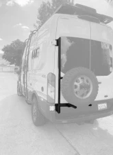 Aluminess Rear Door Tire Rack with Low Roof Ford Transit 2015+                                     - 210714.1 - Image 10