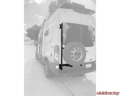 Aluminess Rear Door Tire Rack with Low Roof Ford Transit 2015+ - 210714.1
