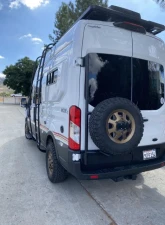 Aluminess Rear Door Tire Rack with Low Roof Ford Transit 2015+                                     - 210714.1 - Image 2