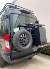 Aluminess Rear Door Tire Rack with Low Roof Ford Transit 2015+                                     - 210714.1 - Image 6