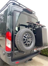 Aluminess Rear Door Tire Rack with Low Roof Ford Transit 2015+                                     - 210714.1 - Image 9