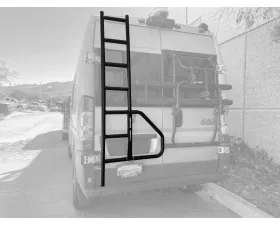 Aluminess Rear Door Ladder for High Roof Ram Promaster 2014+ with Tire Box Mount