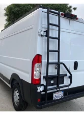 Aluminess Rear Door Ladder for Low Roof Ram Promaster 2014+ with Tire Box Mount                                     - 210717.1 - Image 4