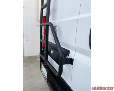 Aluminess Rear Door Ladder for Low Roof Ram Promaster 2014+ with Tire Box Mount - 210717.1