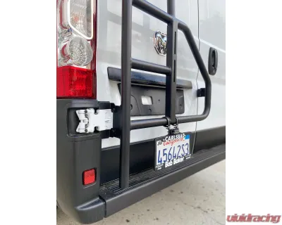 Aluminess Rear Door Ladder for Low Roof Ram Promaster 2014+ with Tire Box Mount - 210717.1