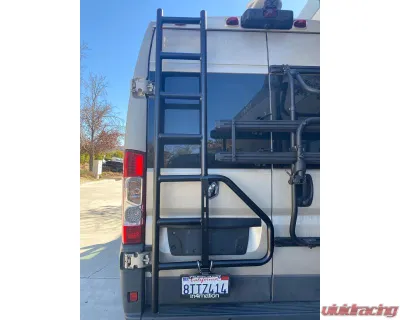 Aluminess Rear Door Ladder for Low Roof Ram Promaster 2014+ with Tire Box Mount - 210717.1