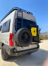 Aluminess Rear Door Ladder for Low Roof Mercedes-Benz Sprinter 2019+ with Tire Box Mount                                     - 210718.1 - Image 10