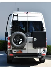 Aluminess Rear Door Ladder for High Roof Mercedes-Benz Sprinter 2007-2018 with Tire Box Mount                                     - 210720 - Image 4