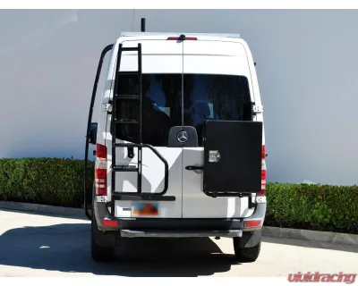 Aluminess Rear Door Ladder for High Roof Mercedes-Benz Sprinter 2007-2018 with Tire Box Mount - 210720