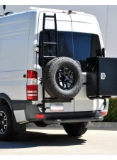 Aluminess Rear Door Ladder for High Roof Mercedes-Benz Sprinter 2007-2018 with Tire Box Mount                                     - 210720 - Image 6